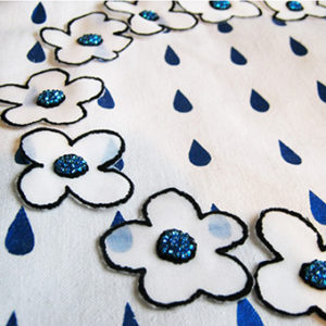 textile design silk flower